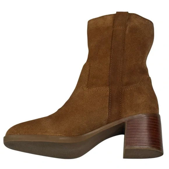 Steve Madden Romney Brown Suede Pull On Booties Womens Size 8.5M New $160 - Picture 4 of 12